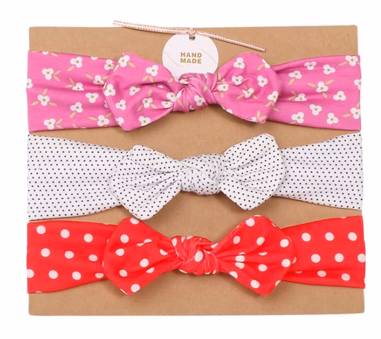 3 pçs/set bebê headbands para meninas do bebê arco nó turbante impressão floral crianças faixas de cabelo recém-nascidos acessórios para o cabelo do bebê
